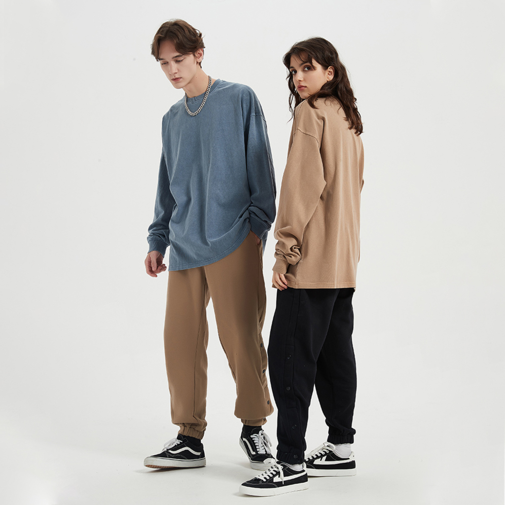 Streetwear Oversized Vintage Wahsed Long Sleeve Tee - Print On Demand-3