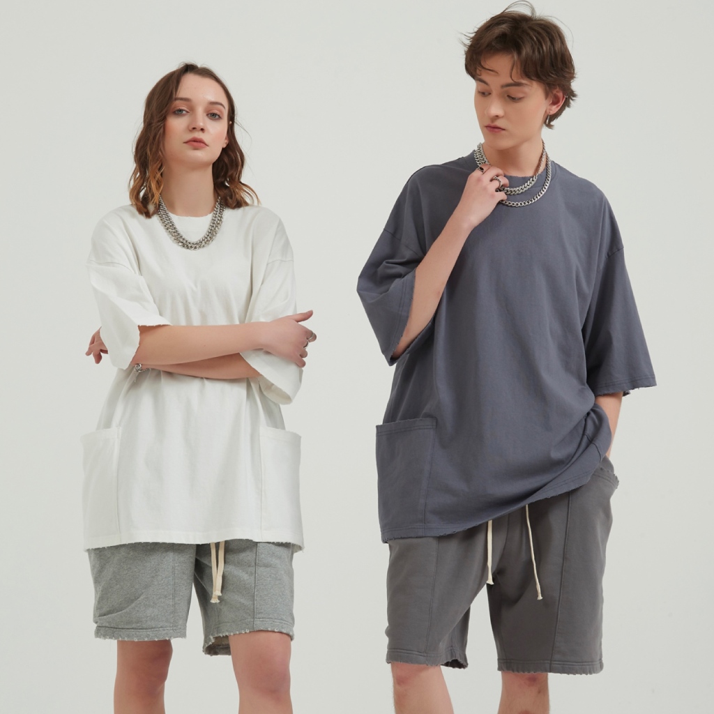 Streetwear Unisex Side Pockets T-shirt - Print On Demand | HugePOD-2