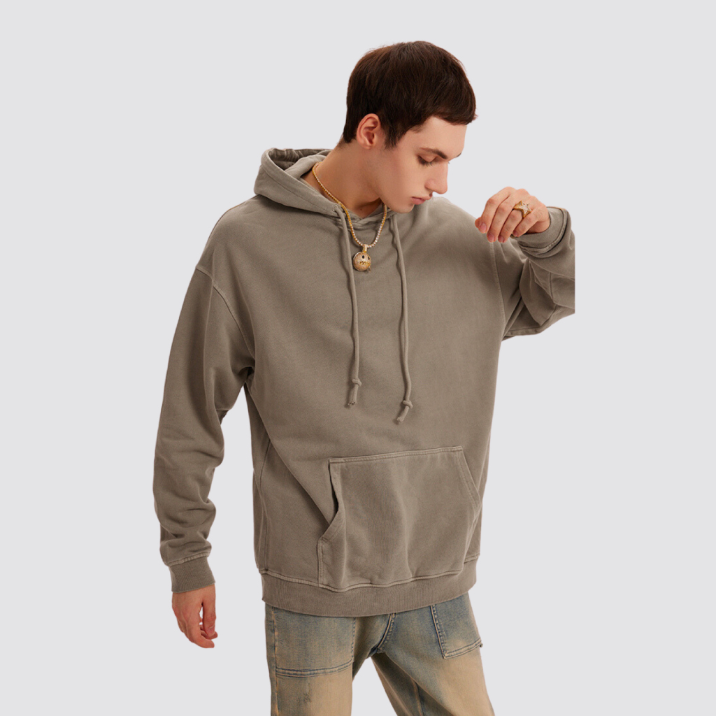 Streetwear Unisex Heavyweight Stone Washed Hoodie - Print On Demand | HugePOD-3