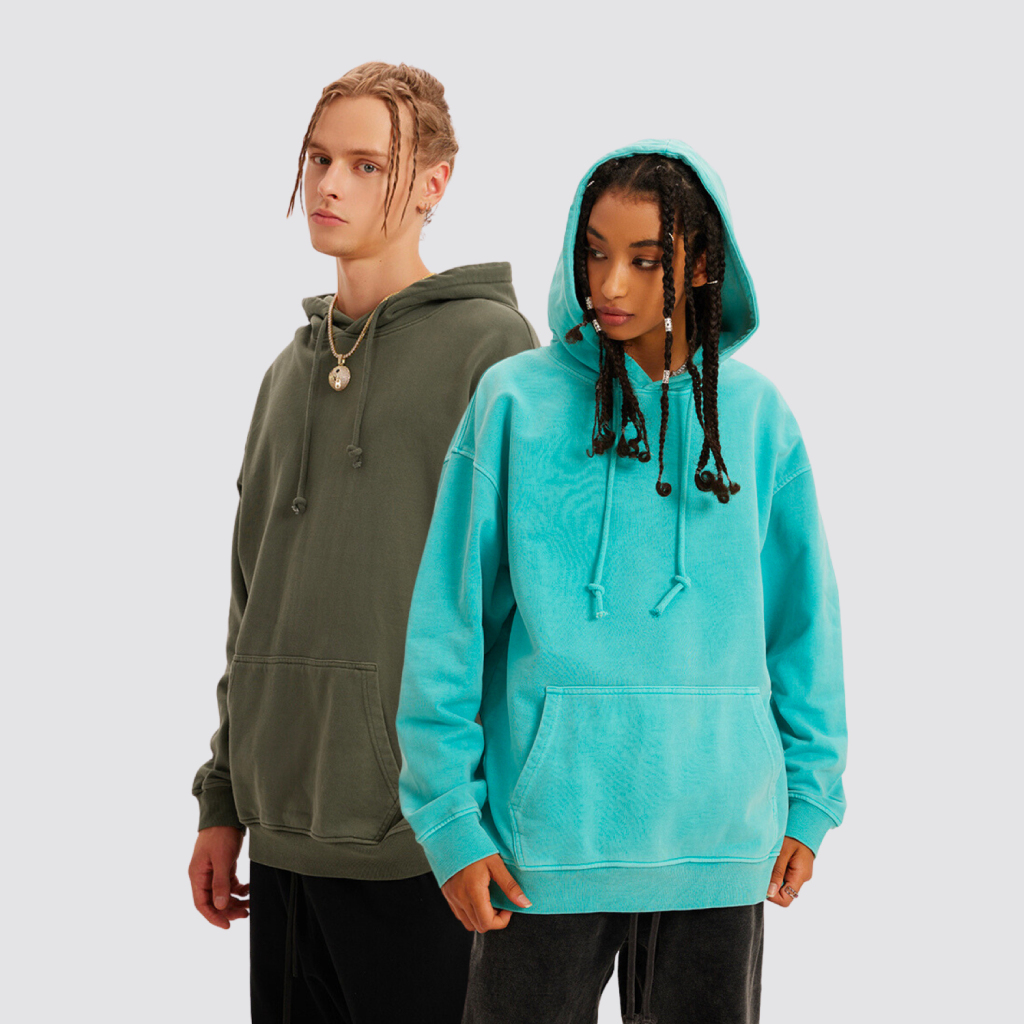 Streetwear Unisex Heavyweight Stone Washed Hoodie - Print On Demand | HugePOD-2