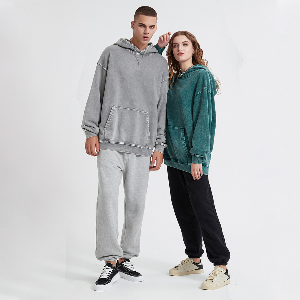 Oversized Snow Wash Hoodie - Print On Demand | HugePOD-2