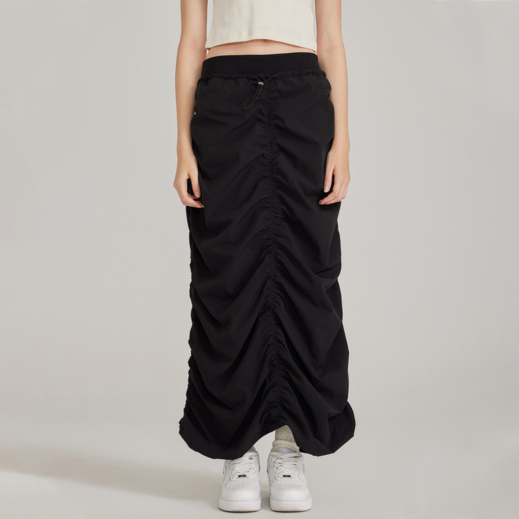 Streetwear Pleated Quick-drying Maxi Dress - Print On Demand-2