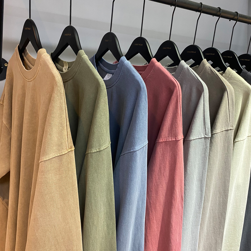 Streetwear Oversized Vintage Wahsed Long Sleeve Tee - Print On Demand-35