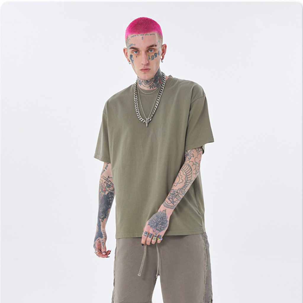 Streetwear Unisex  Earth Tone Loose Fit FOG 100% Cotton T-Shirt | HugePOD-6