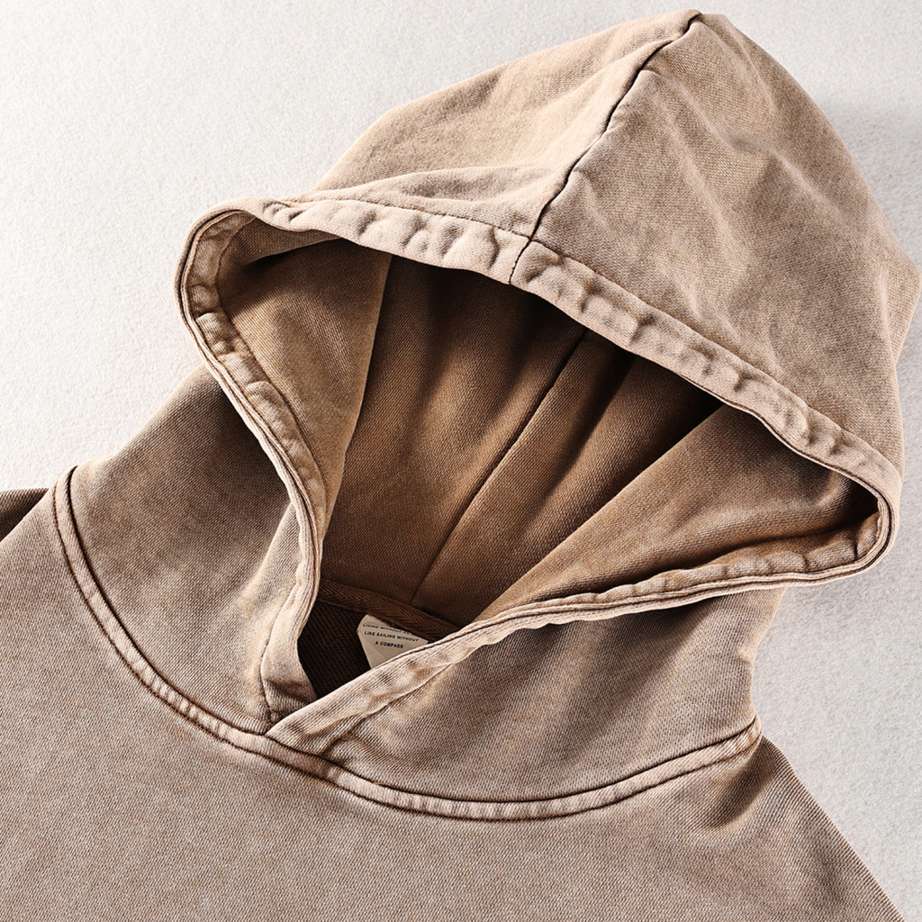 Oversized Snow Wash Hoodie - Print On Demand | HugePOD-30