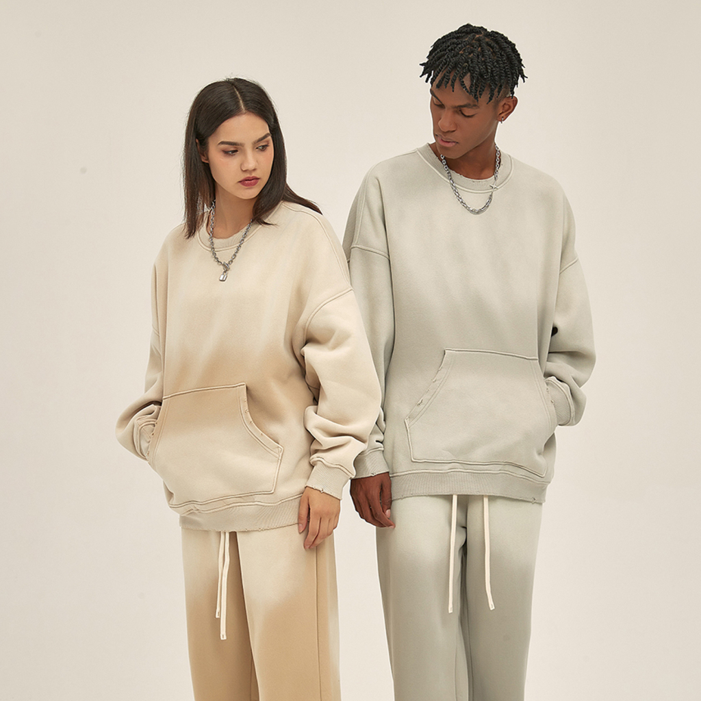 Streetwear Colored Gradient Washed Effect Pullover - Print On Demand-2