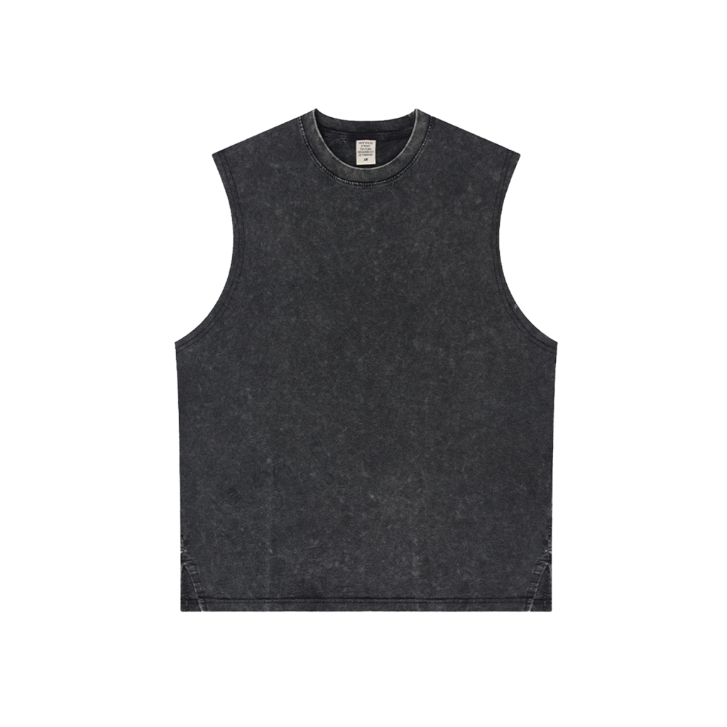 Streetwear Kids Heavyweight Washed 100% Cotton Tank Top - Print On Demand | HugePOD-13