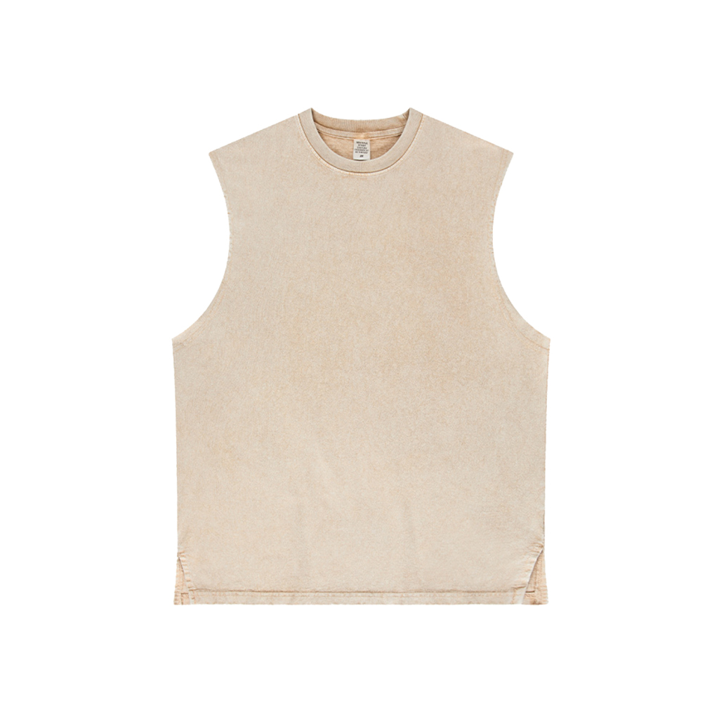 Streetwear Kids Heavyweight Washed 100% Cotton Tank Top - Print On Demand | HugePOD-7