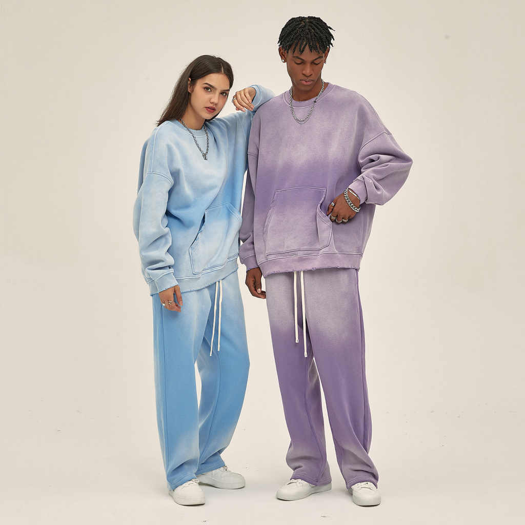 Streetwear Colored Gradient Washed Effect Pants - Dropshipping-3