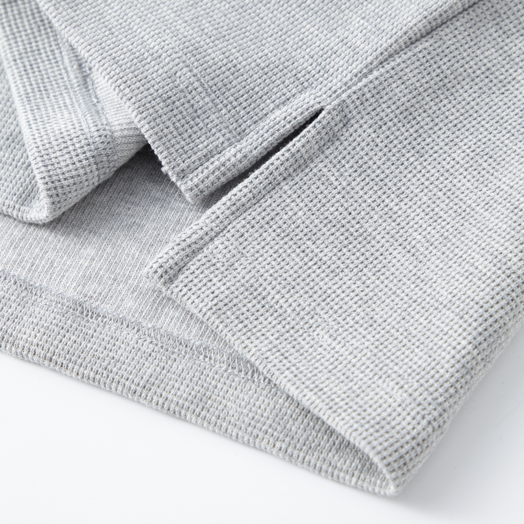 Streetwear 365G Heavyweight Color Block Loose-Fit Waffle Stitch Fabric T-Shirt - Print On Demand | HugePOD-10