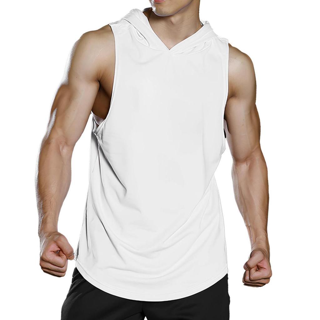 Men's Hooded Sports Tank Top | HugePOD-4