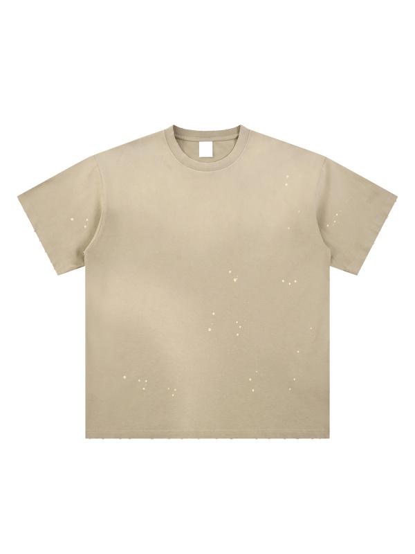 Hand-Frayed Sunfade Paint Splatter T-Shirt