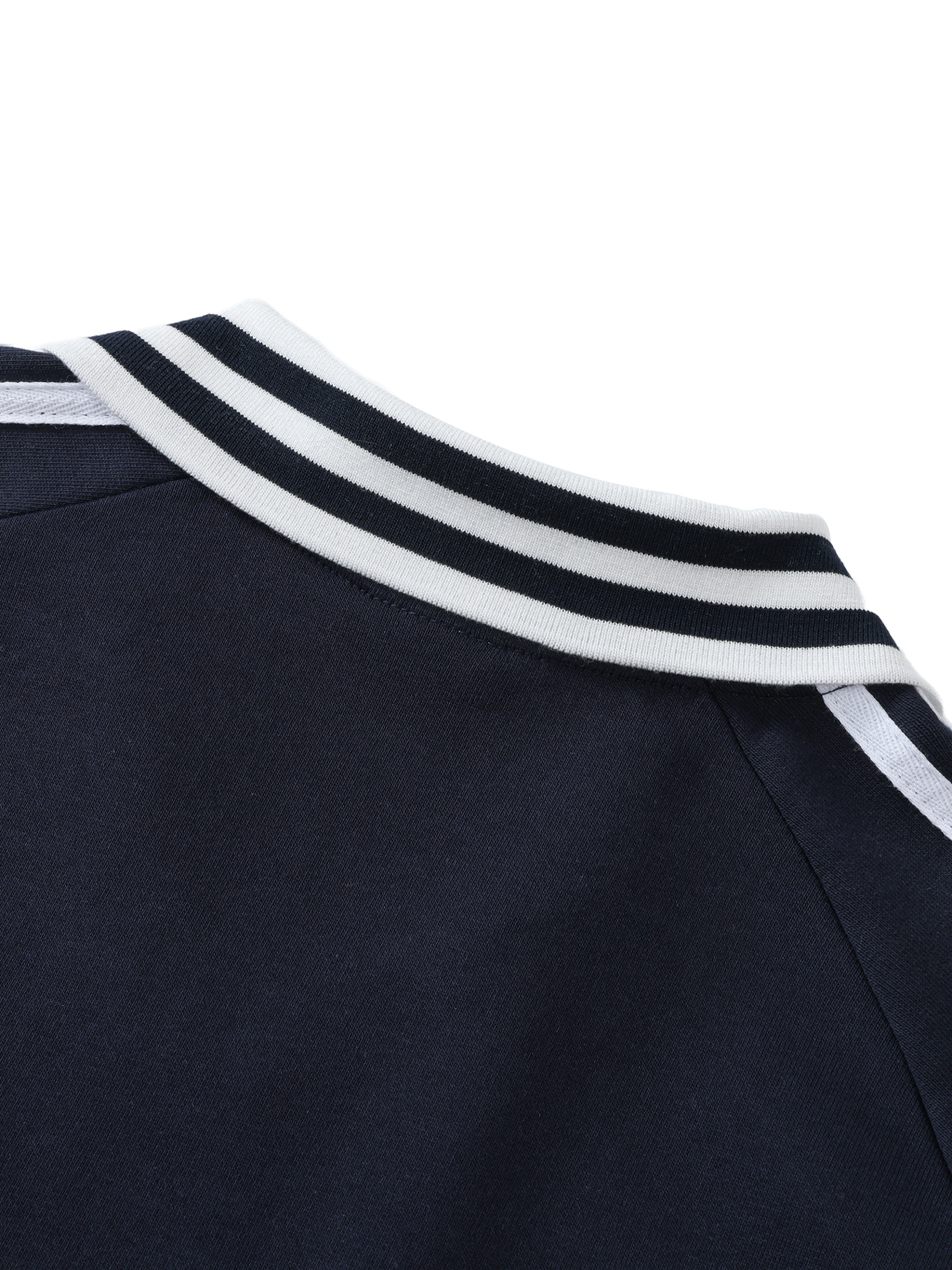 Contrast Striped Lapel Collar Sweatshirt #RW0006 | TAPSTITCH-16