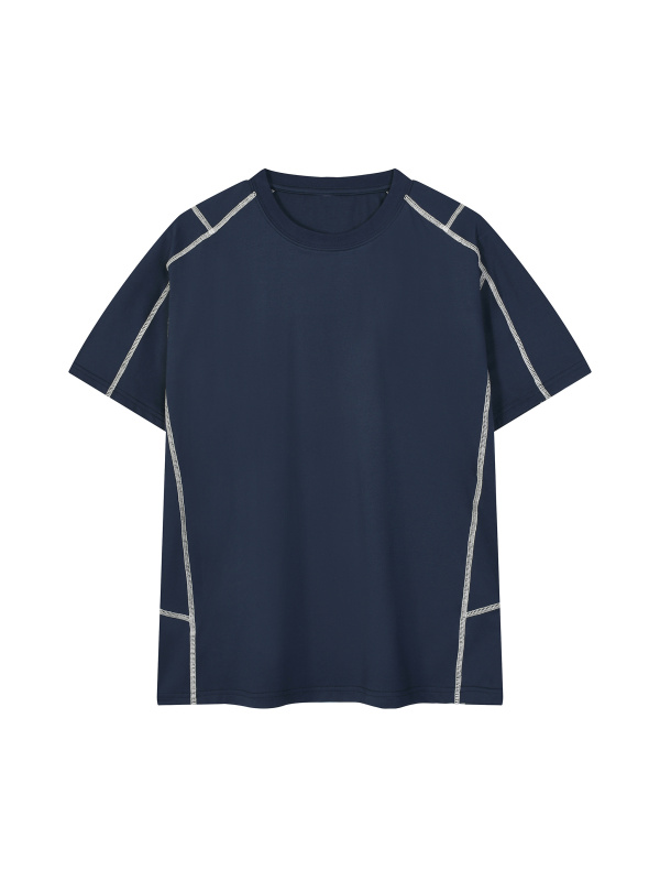 Unisex Contrast Stitch  Regular Fit T-Shirt
