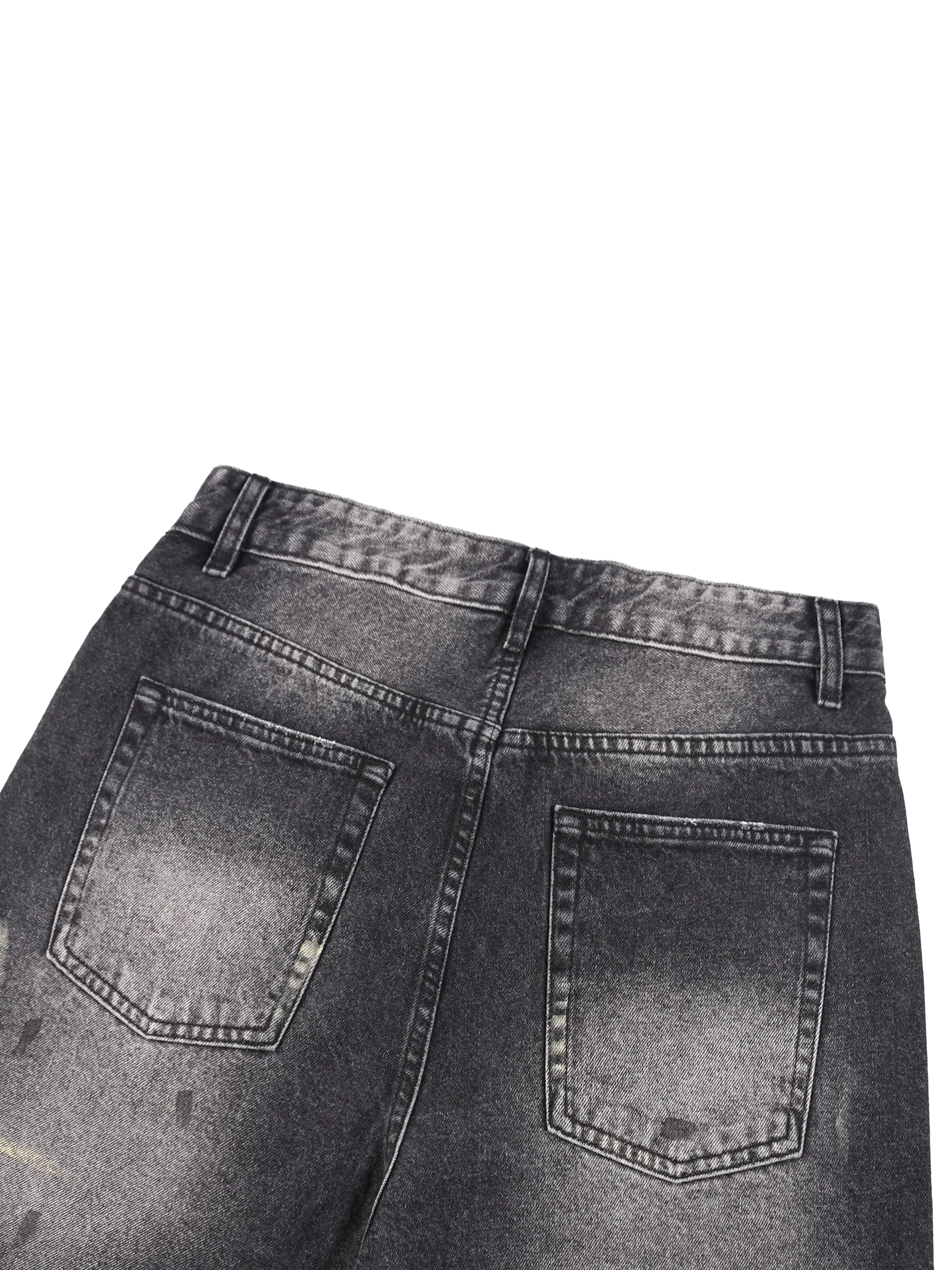 Men’s Vintage Wash Wide Leg Denim Shorts