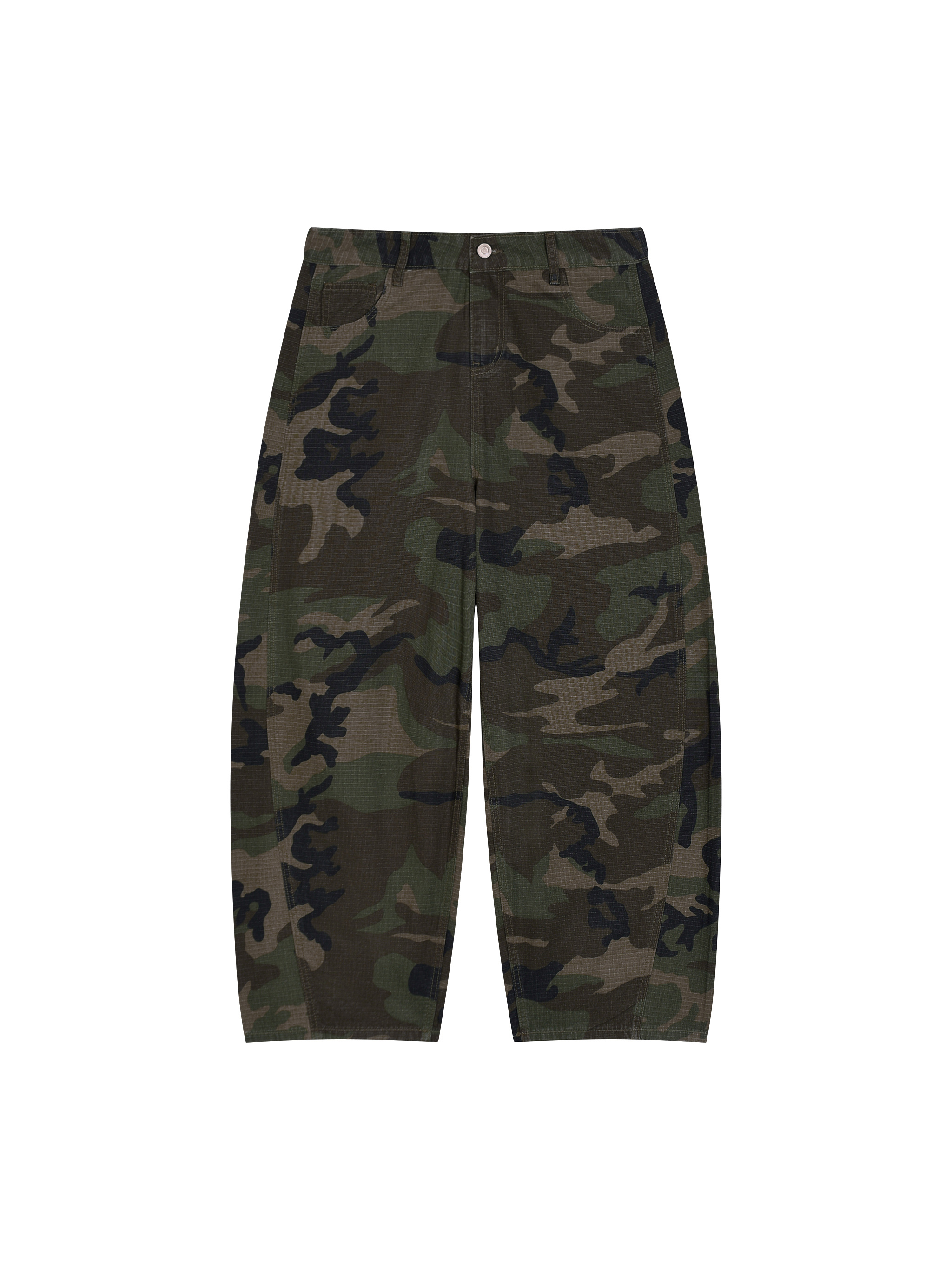 Men's Camo Barrel Leg Cargo Pants #MB0021 | TAPSTITCH