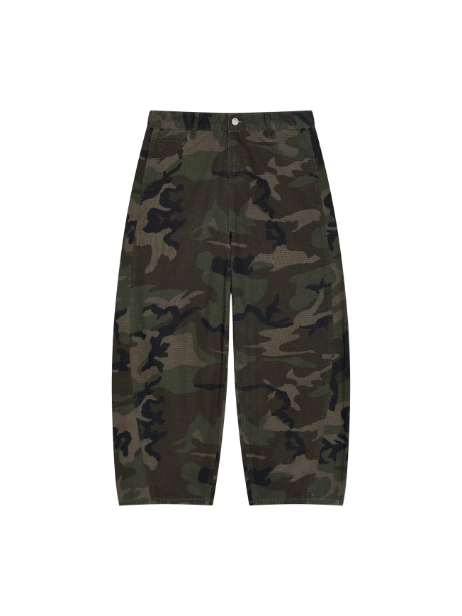 Men’s Camo Barrel Leg Cargo Pants