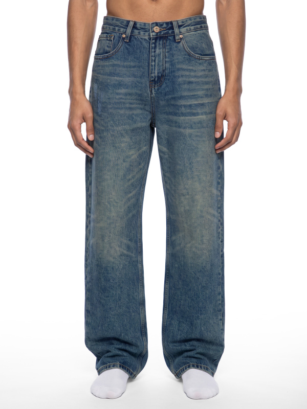 Men's Vintage Wash Denim Jeans