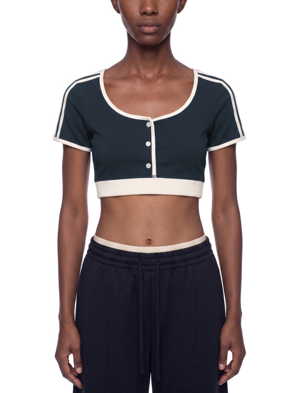Women’s Color Block Crop T-Shirt