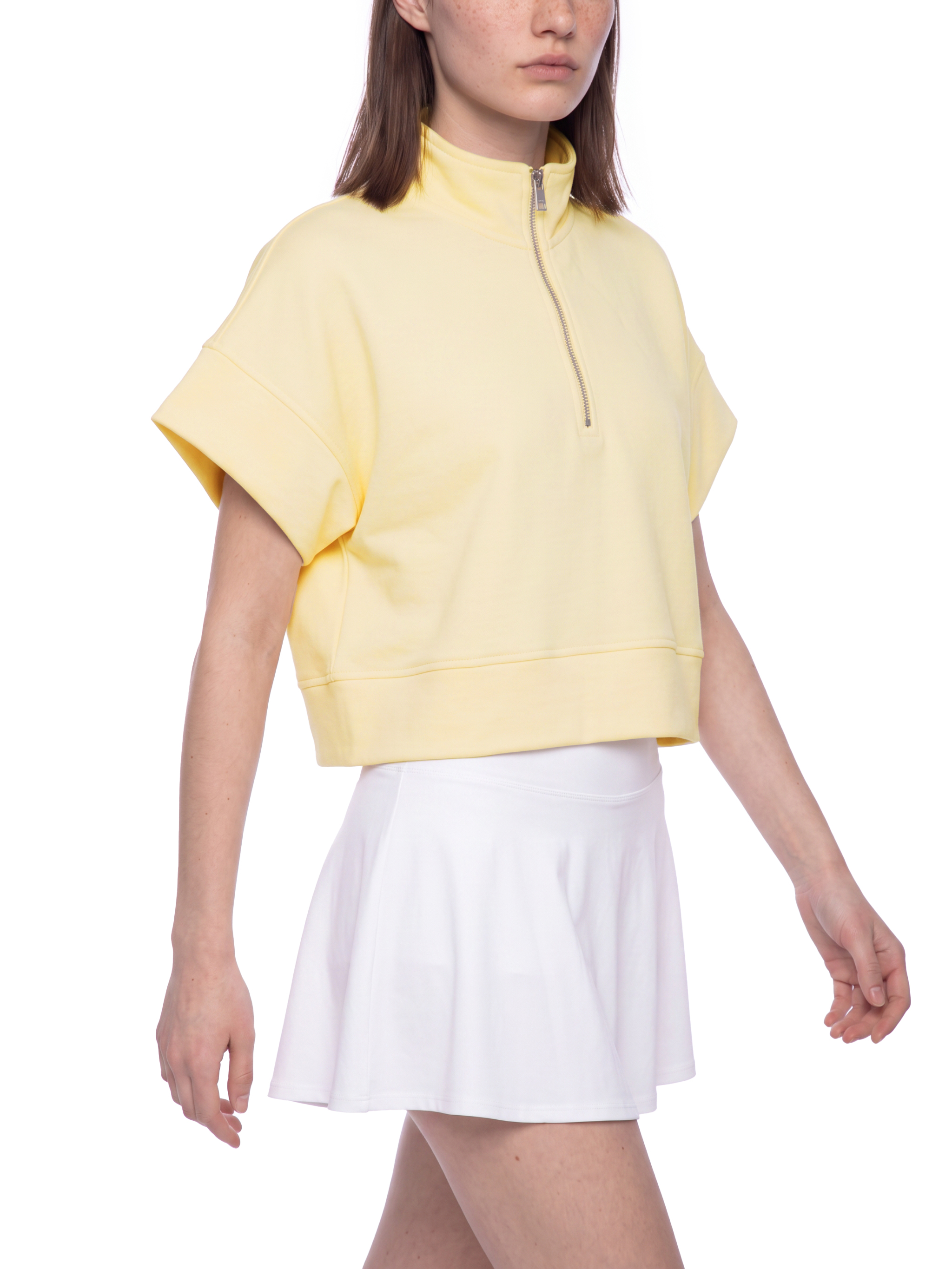 トップス Closetvtg2025 Women's Quarter Zip Crop Sweatshirt #WT0254 | TAPSTITCH