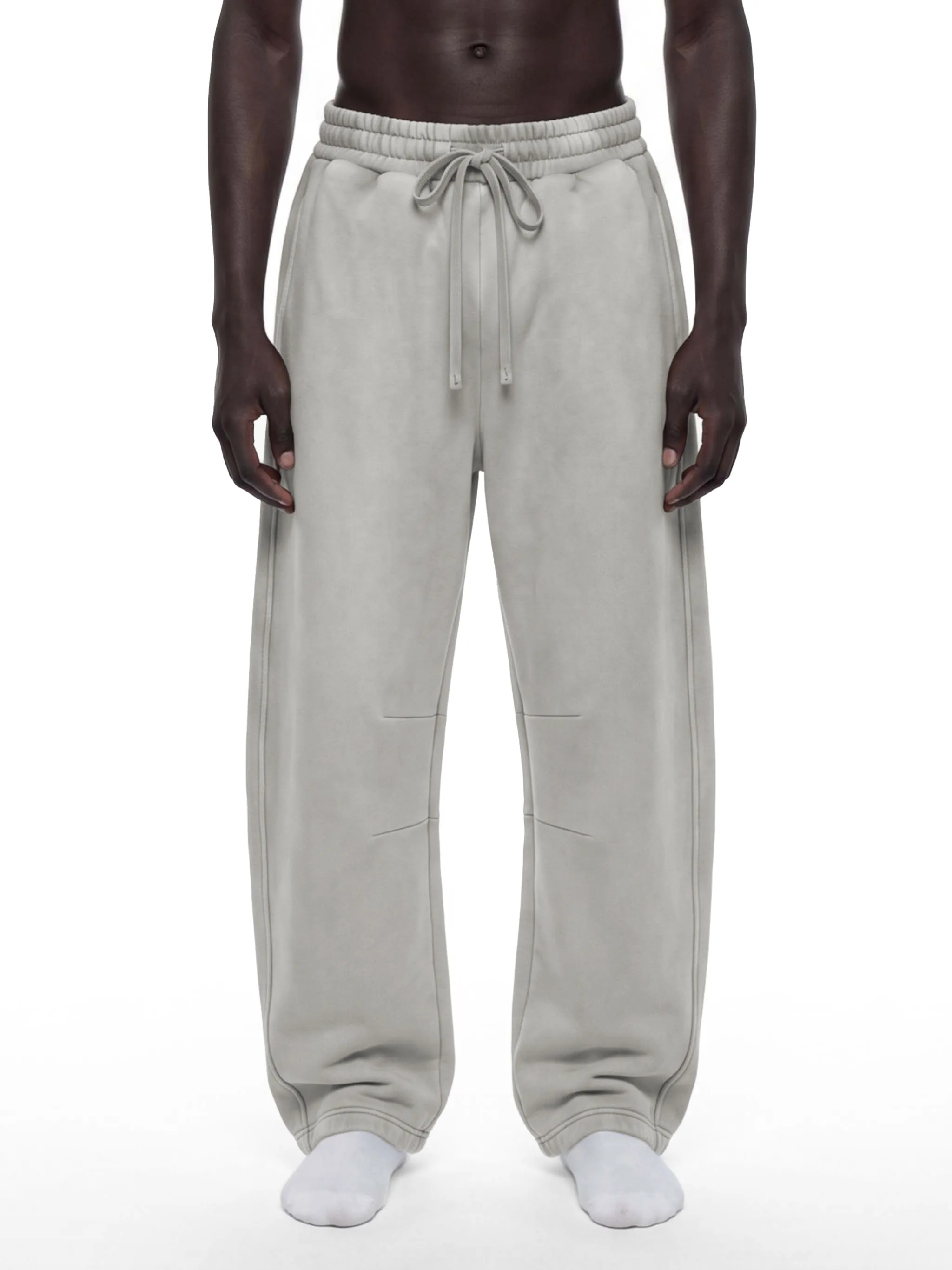 Unisex Vintage Wash Barrel Leg Fleece Sweatpants