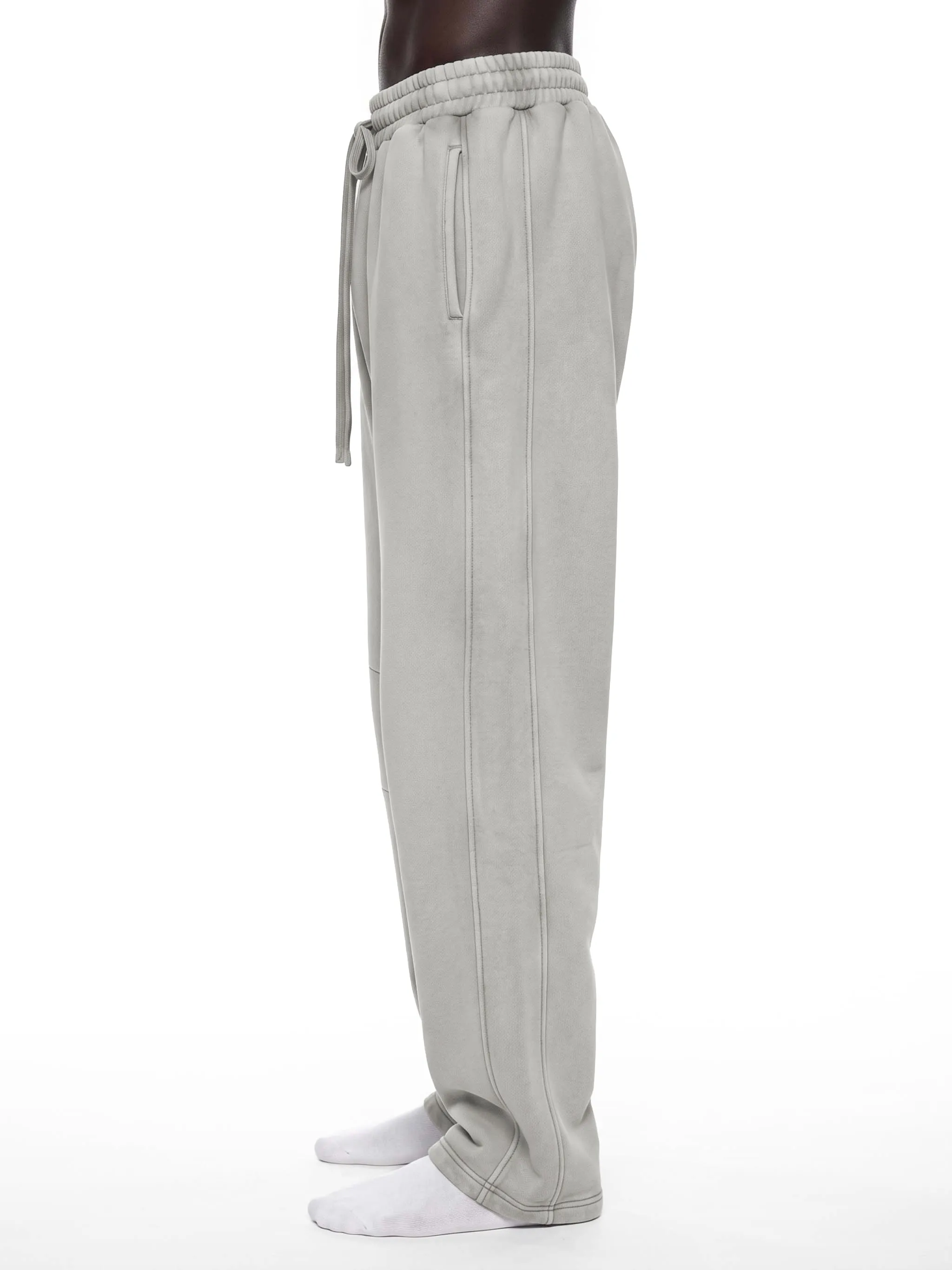 Unisex Vintage Wash Barrel Leg Fleece Sweatpants