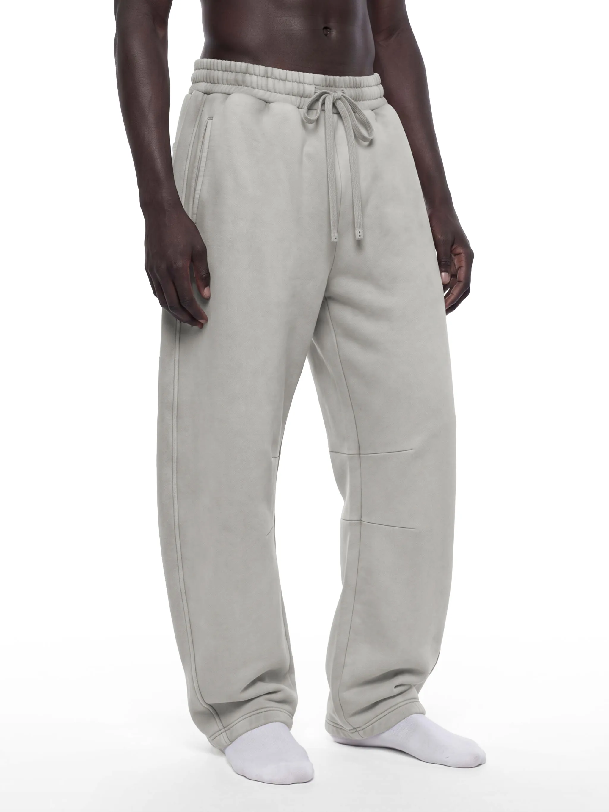 Unisex Vintage Wash Barrel Leg Fleece Sweatpants