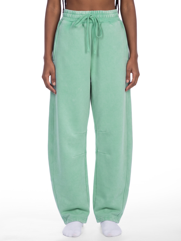 Unisex Vintage Wash Barrel Leg Fleece Sweatpants