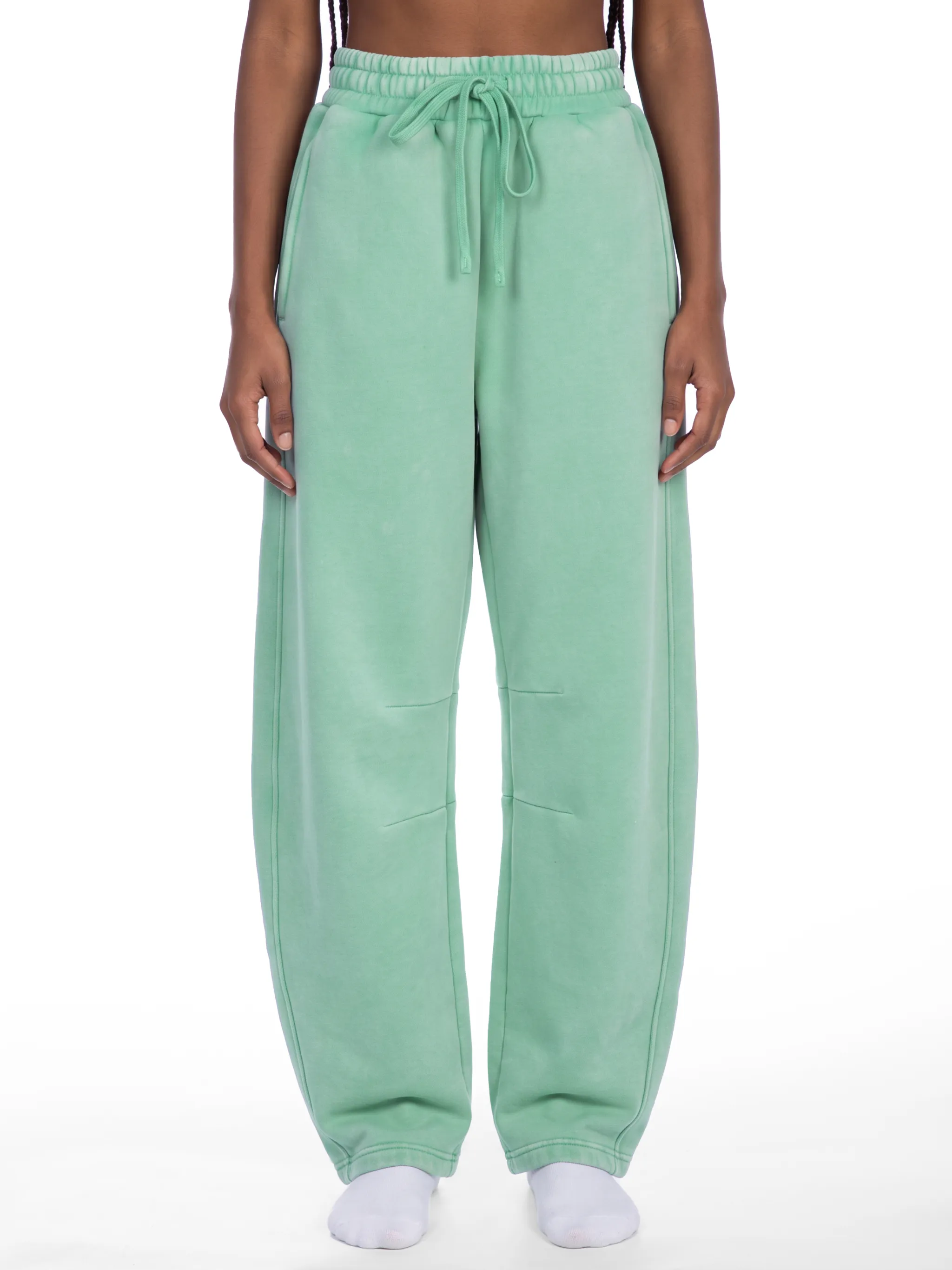 Unisex Vintage Wash Barrel Leg Fleece Sweatpants