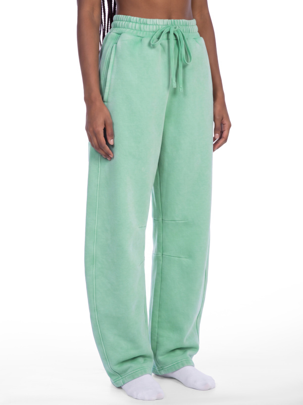 Unisex Vintage Wash Barrel Leg Fleece Sweatpants