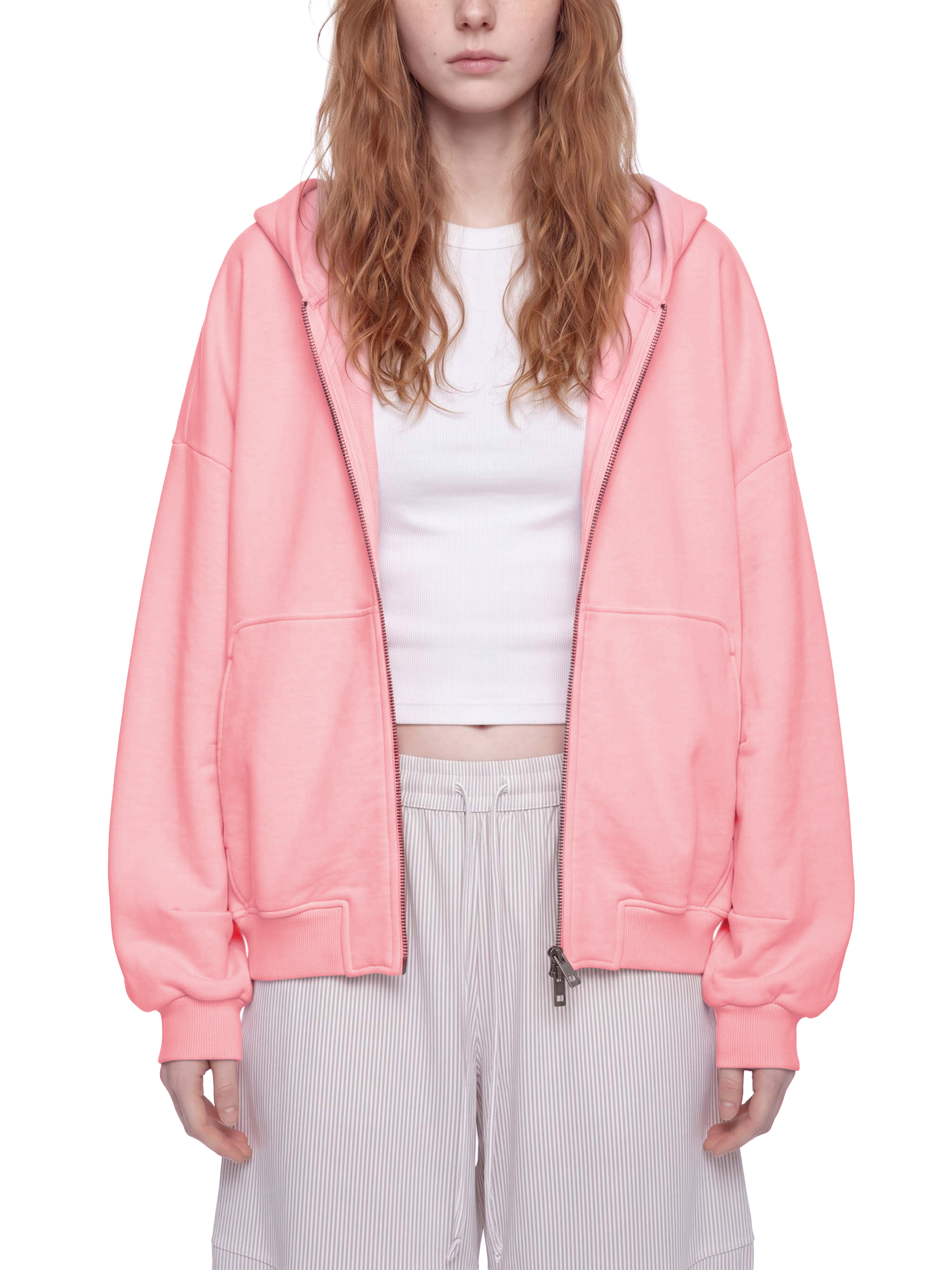 Unisex Vintage Wash Boxy Full Zip Hoodie #UT0305 | TAPSTITCH