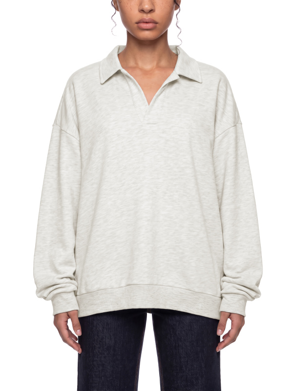 Unisex Oversized Collared Sweatshirt