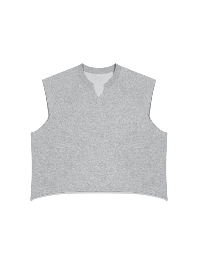 Men’s Boxy Raw Hem Tank Top