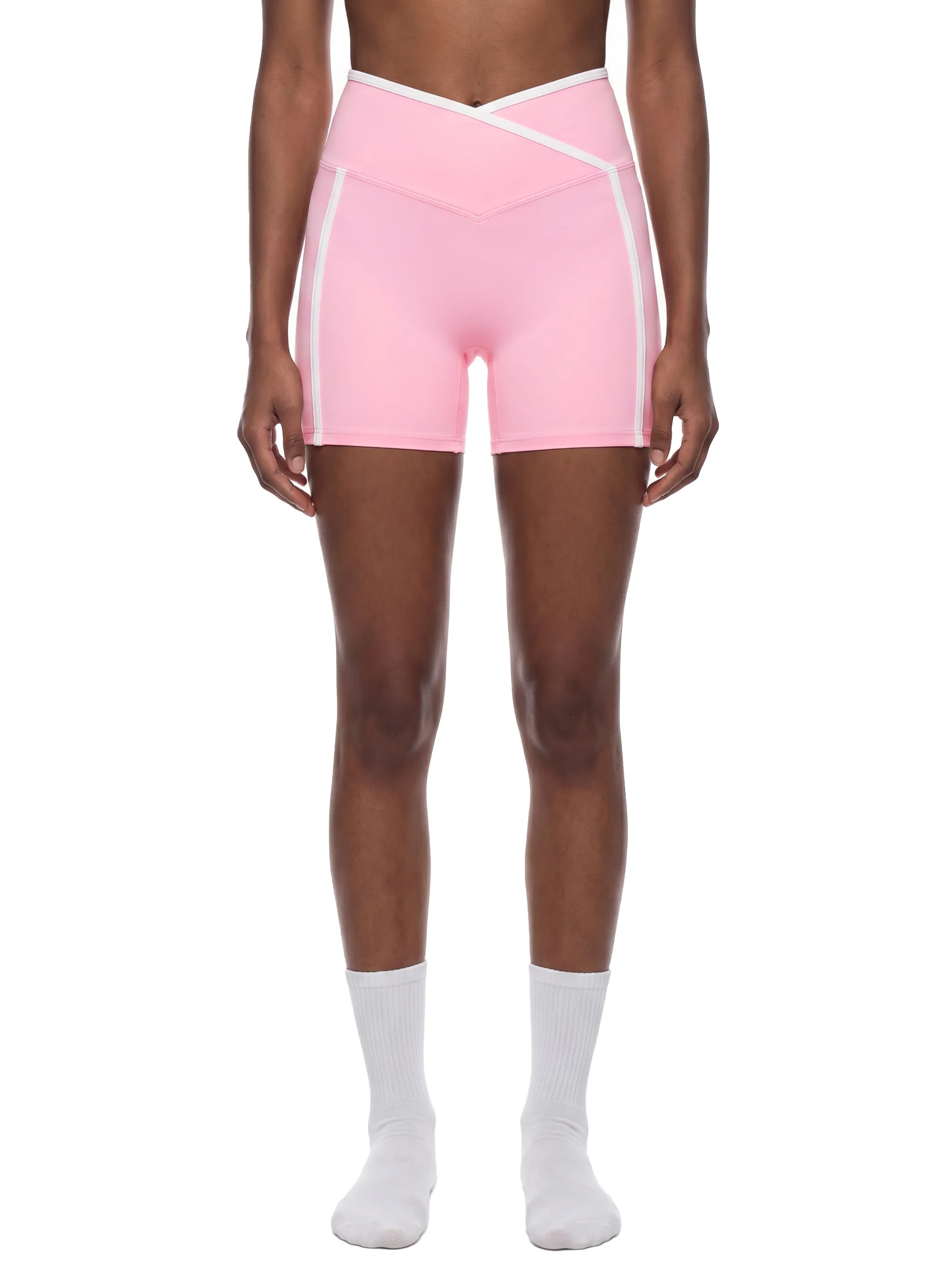 Women’s High Rise Color Block Yoga Shorts
