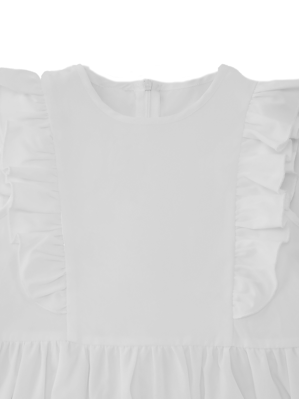 All-Over Print Girls Ruffle Trim Dress | HugePOD-4
