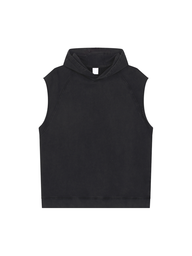 Snow Washed Sleeveless Hoodie