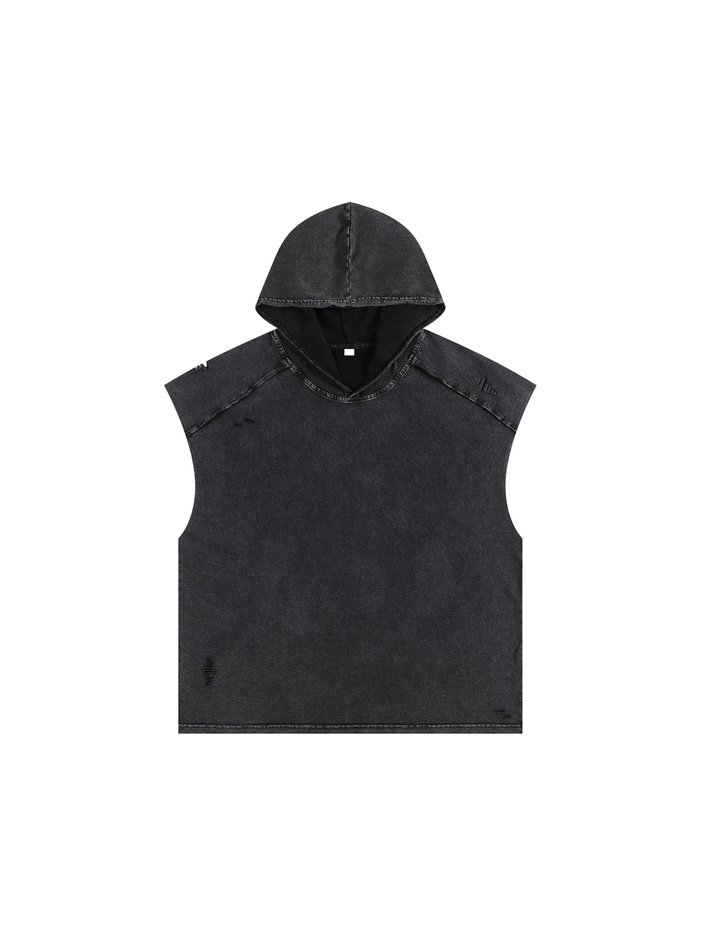 Unisex Snow Washed Boxy Hooded Tank supplier garment reference
