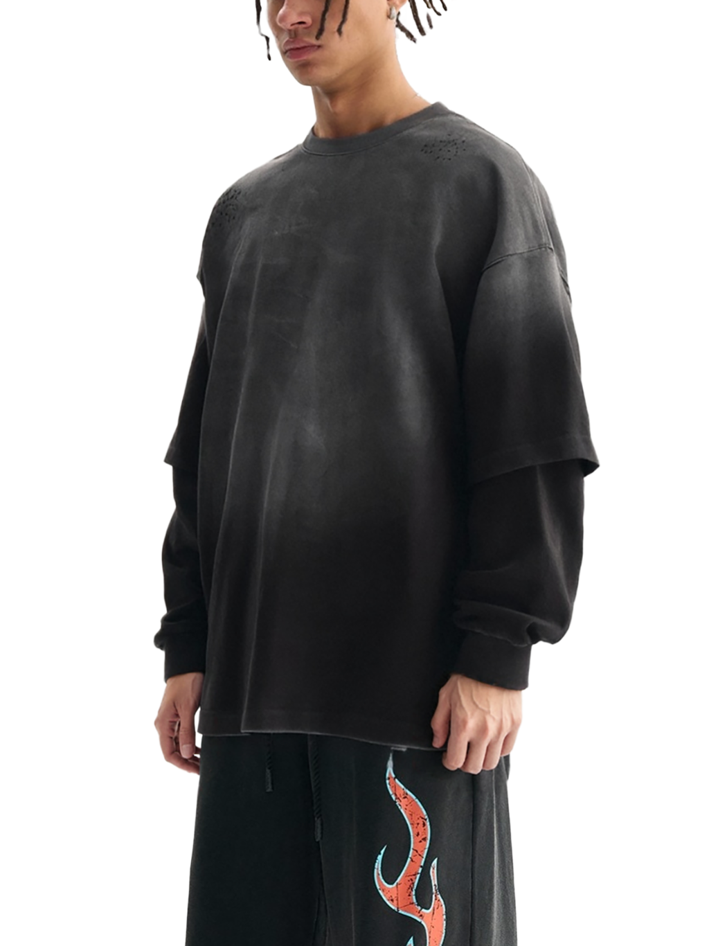 Sunfade Frayed Layered T-Shirt – Vintage Streetwear | Tapstitch-4