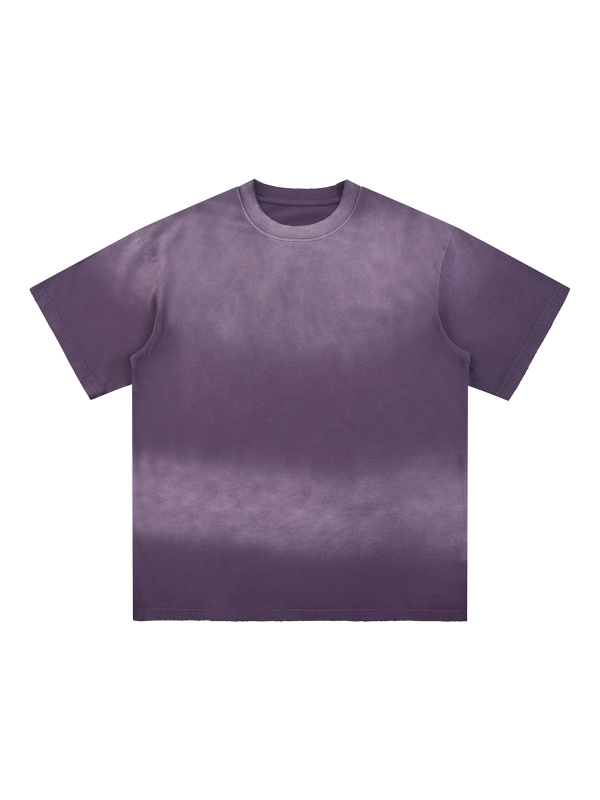 Sun Fade Hand-Frayed Cotton T-Shirt #RT0032 | TAPSTITCH