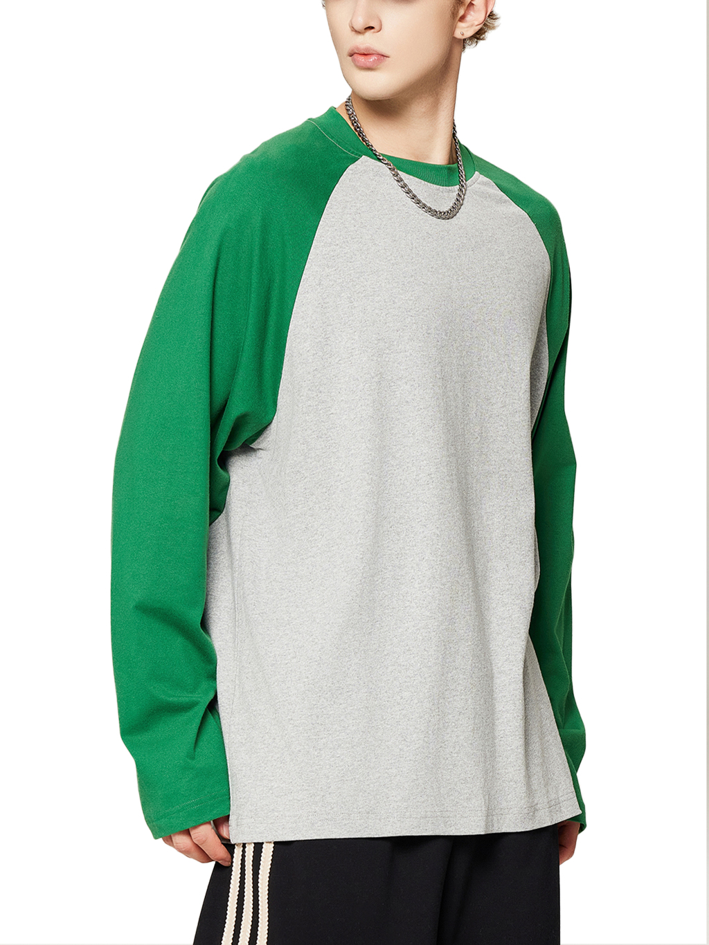 Color-Blocked Raglan Long Sleeve T-Shirt – Essential Streetwear | Tapstitch-6