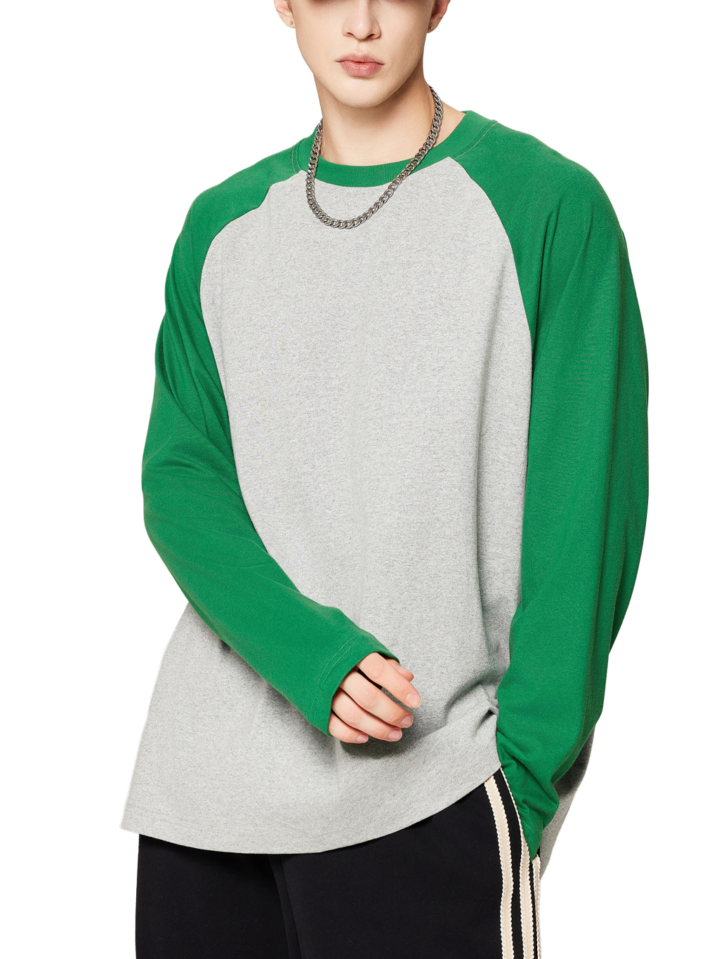 Color-Blocked Raglan Long Sleeve T-Shirt – Essential Streetwear | Tapstitch-7
