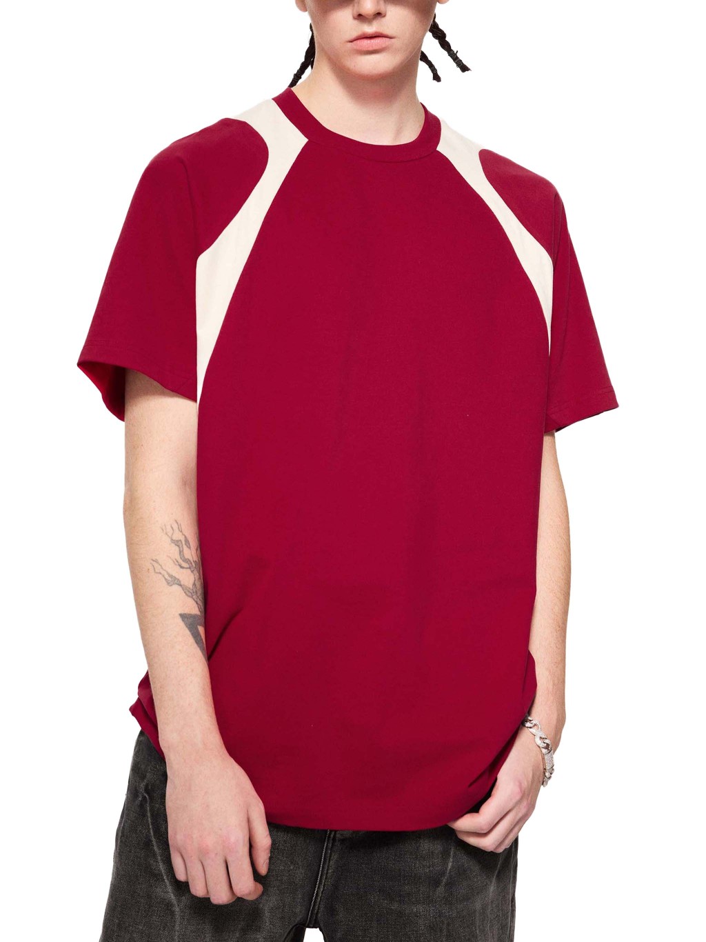 Contrast Panel Cotton T-Shirt – Activewear | Tapstitch-3