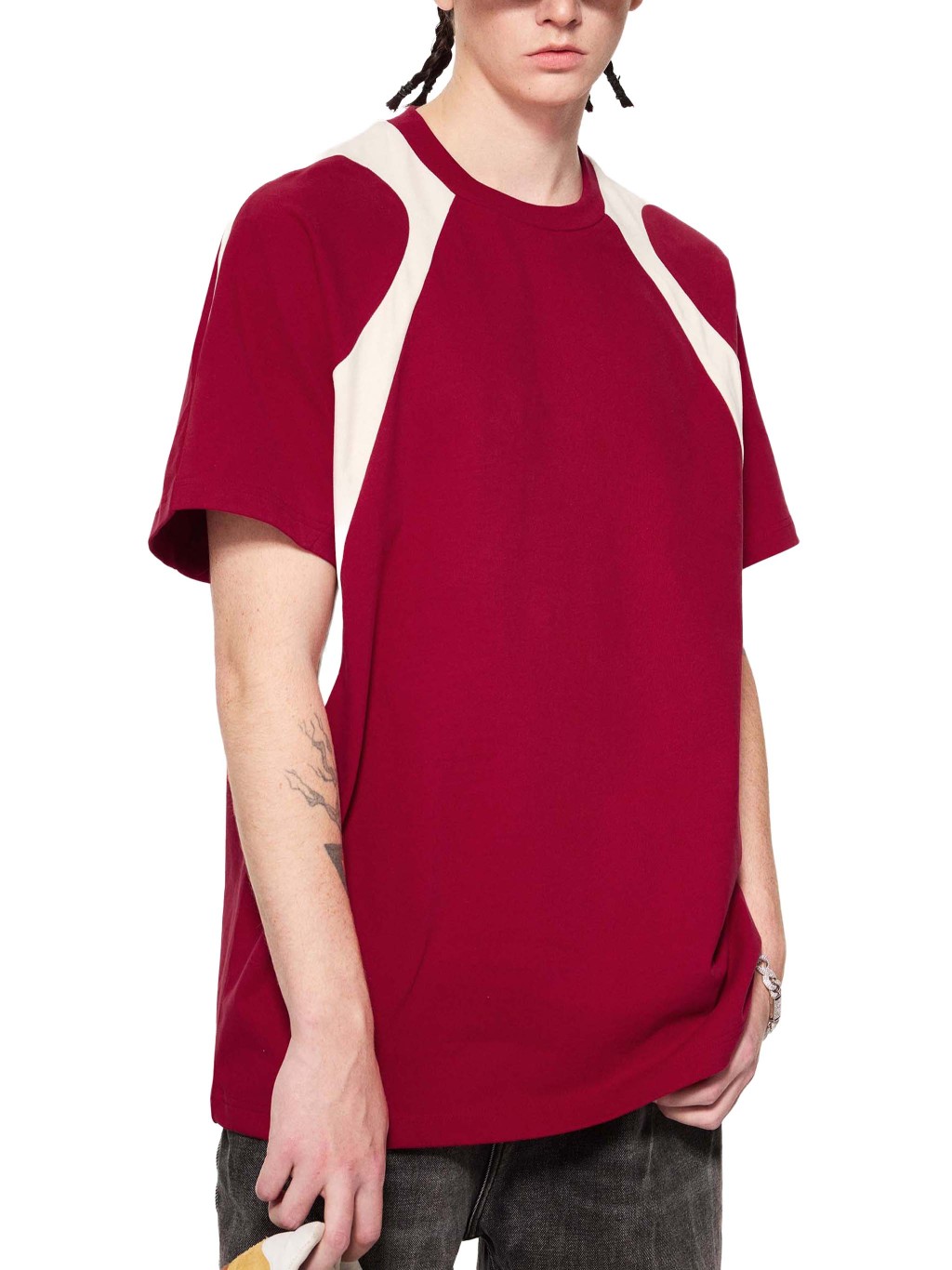 Contrast Panel Cotton T-Shirt – Activewear | Tapstitch-4
