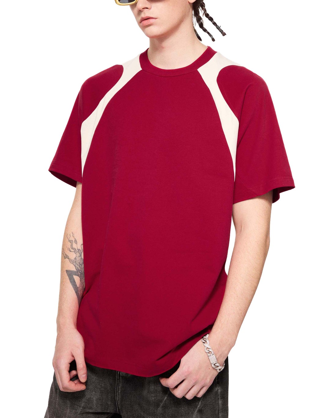 Contrast Panel Cotton T-Shirt – Activewear | Tapstitch-6