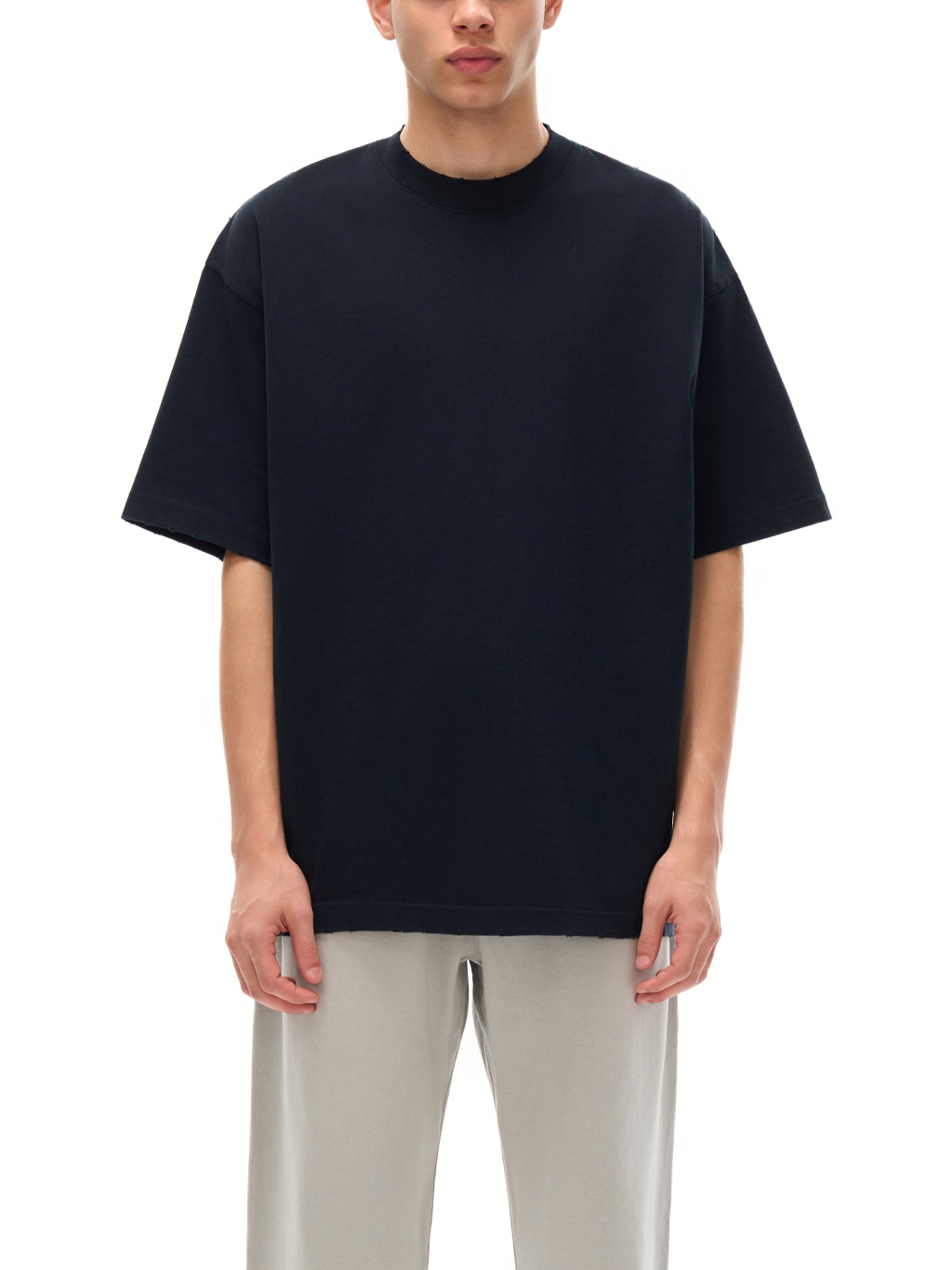 Hand-Frayed Heavyweight T-Shirt – Vintage Streetwear | Tapstitch-3