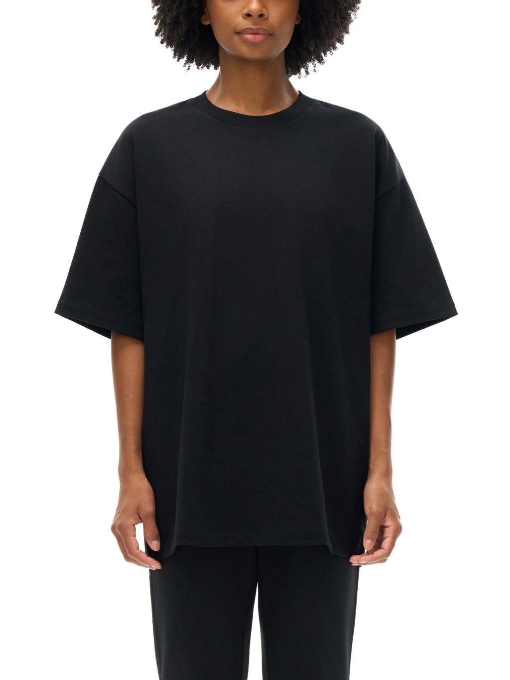 Streetwear Unisex 425g Heavyweight Solid Color Drop-shoulder Loose T Shirt | HugePOD-3