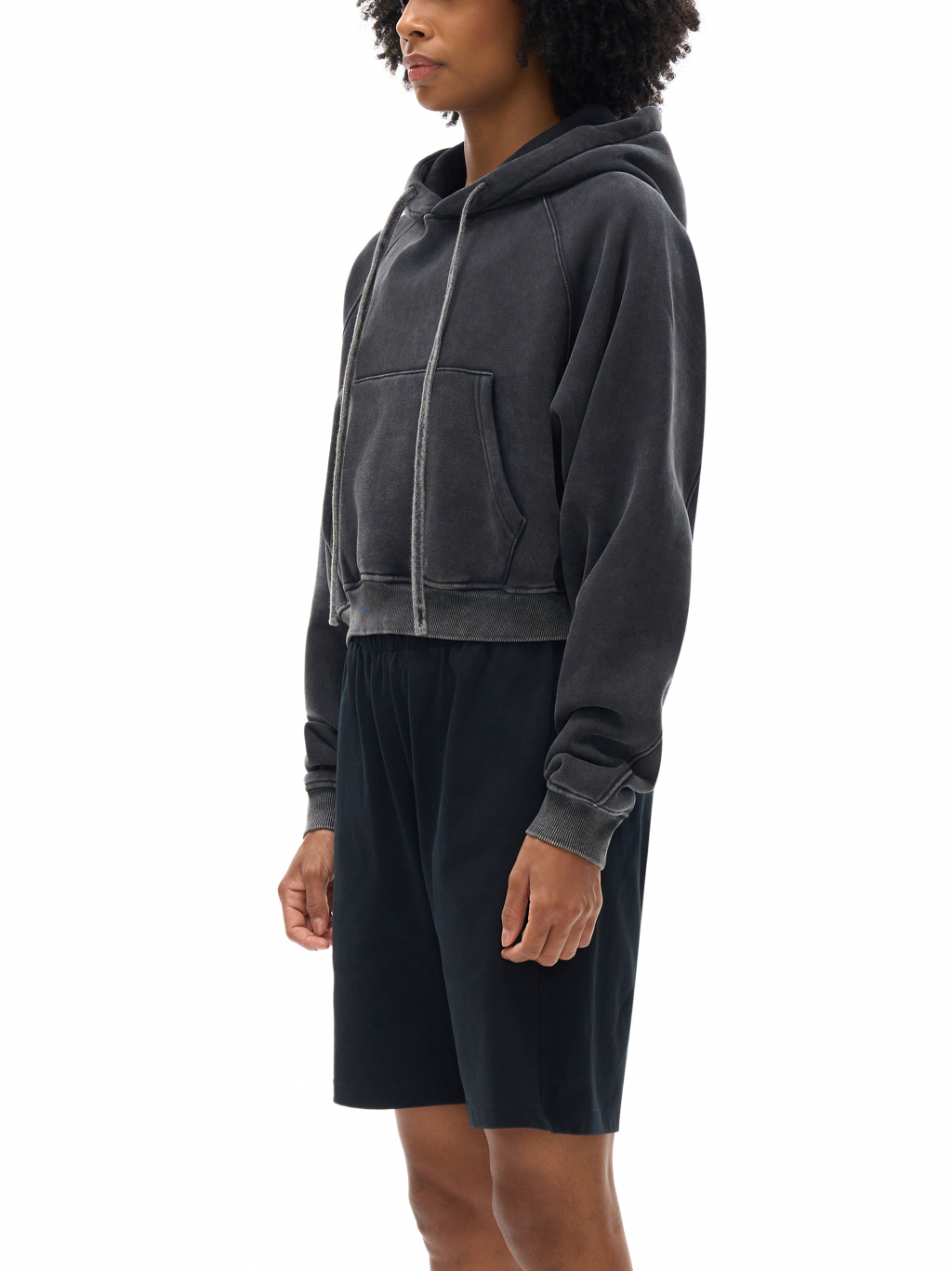 Snow Washed Cropped Hoodie – Essential Streetwear | Tapstitch-4