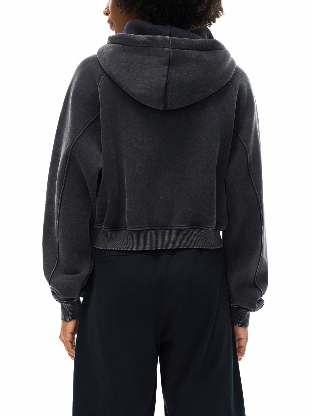 Snow Washed Cropped Hoodie – Essential Streetwear | Tapstitch-6