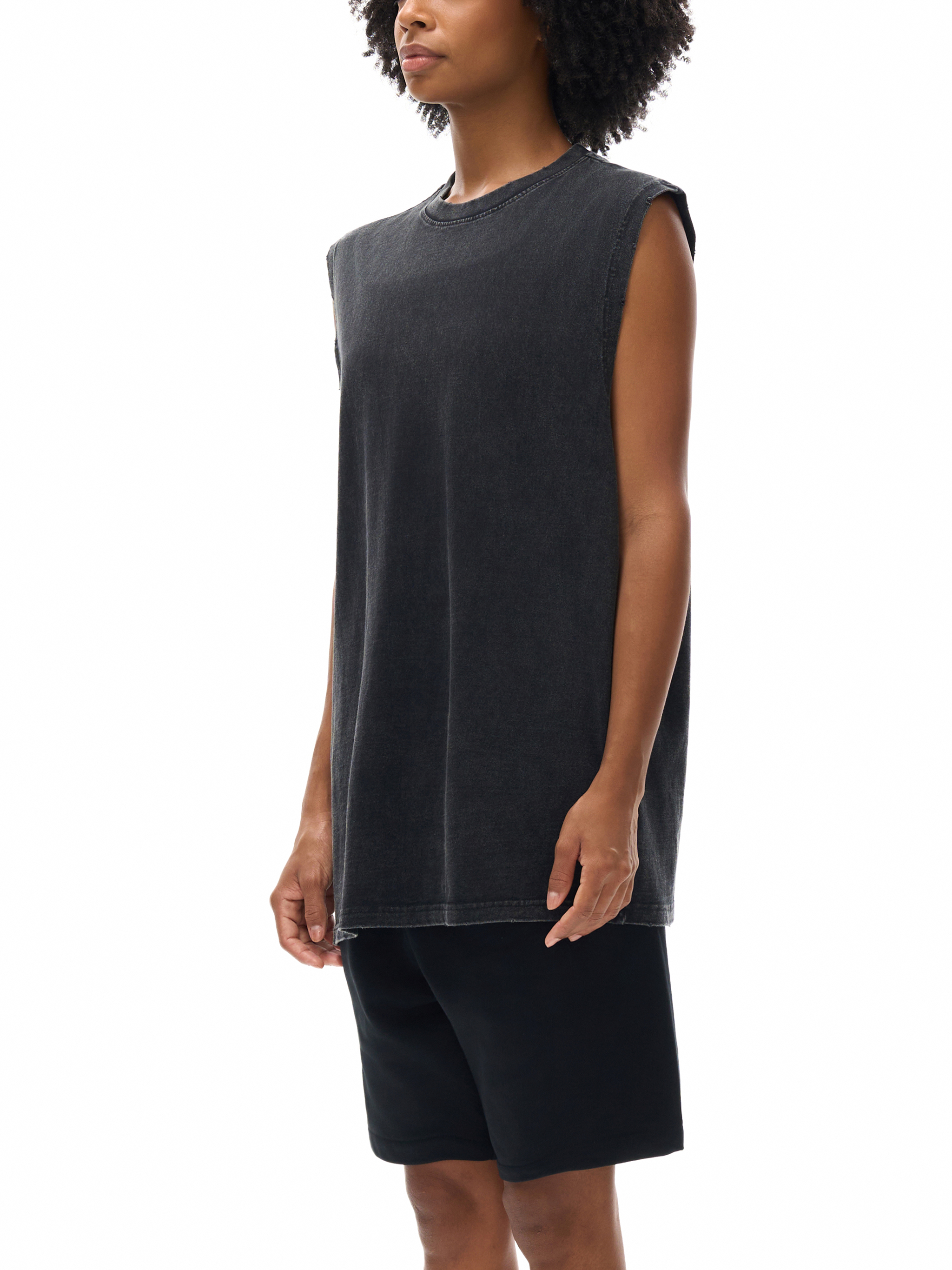 Unisex Snow Washed Frayed Hem Tank Top – Vintage Streetwear