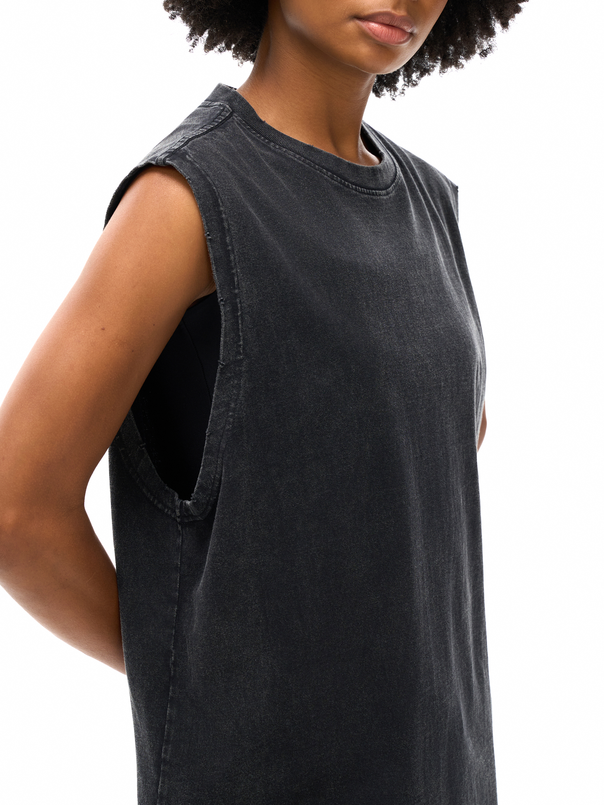 Unisex Snow Washed Frayed Hem Tank Top – Vintage Streetwear